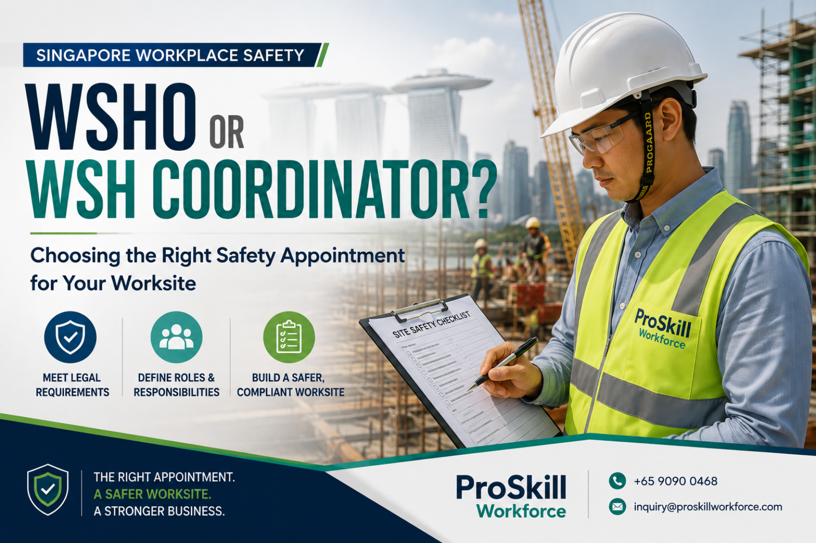 WSHO or WSH Coordinator at a Singapore construction worksite