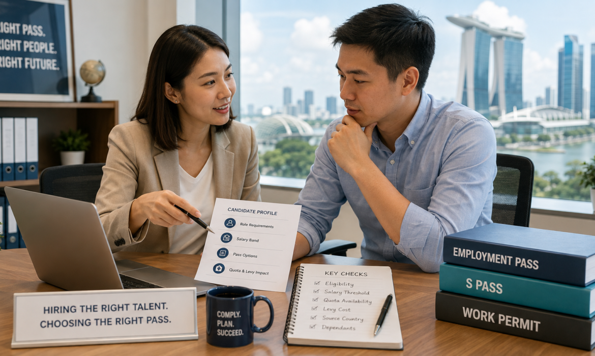 Singapore employers reviewing work pass options before making a job offer