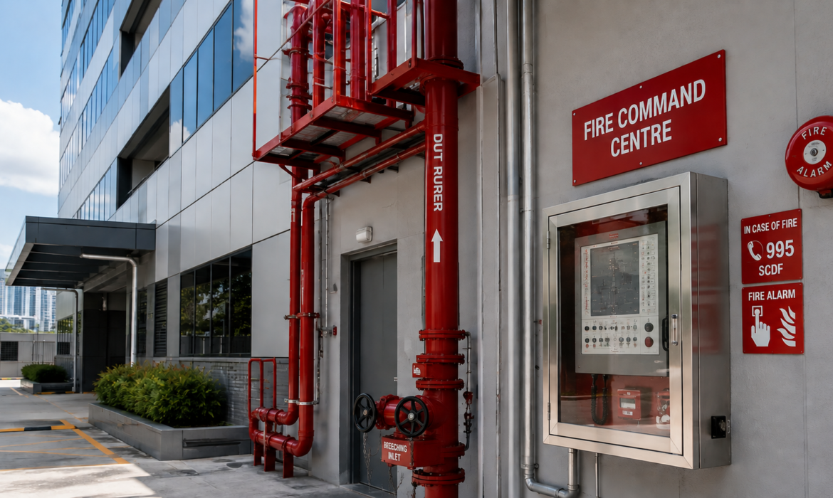 Singapore commercial building subject to SCDF Fire Certificate requirements