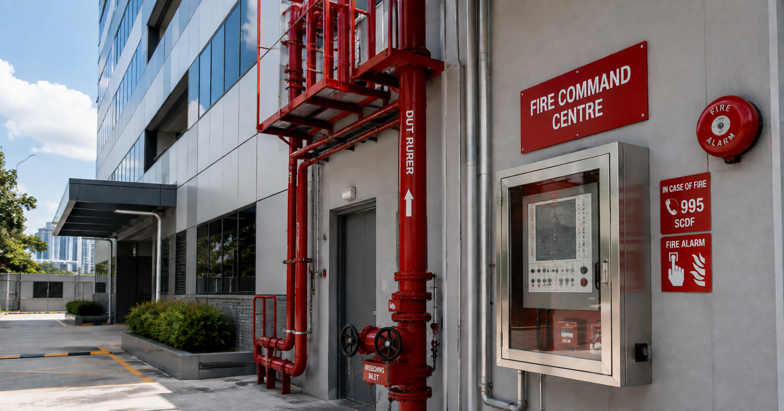 Singapore commercial building subject to SCDF Fire Certificate requirements